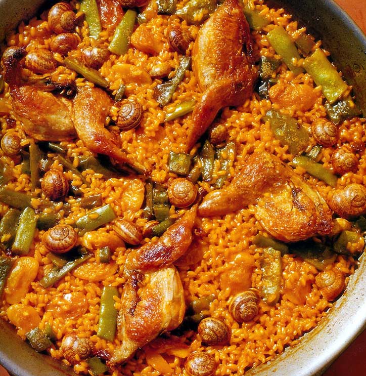 Meat paella
